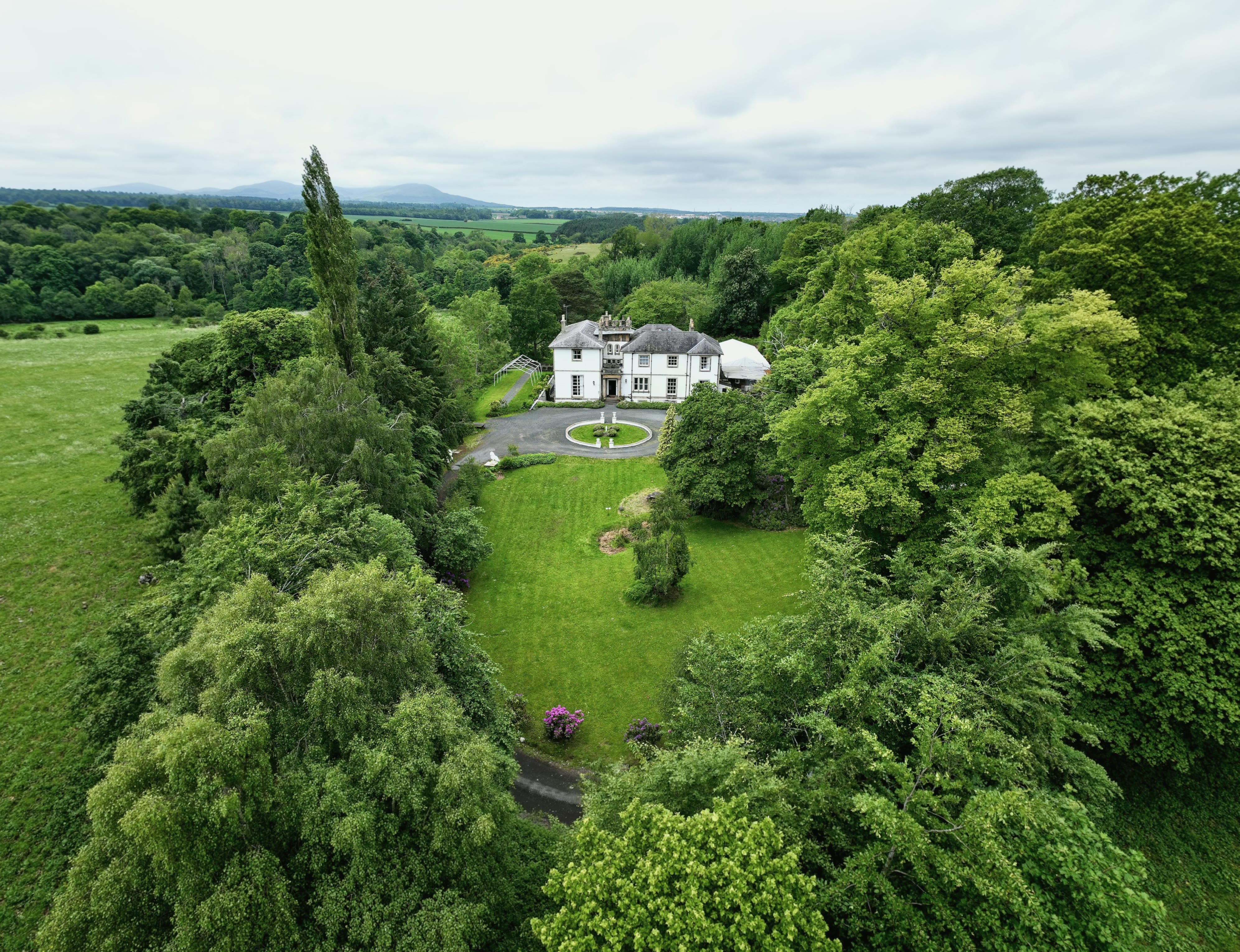 Aerial View of Kirkhill Mansion