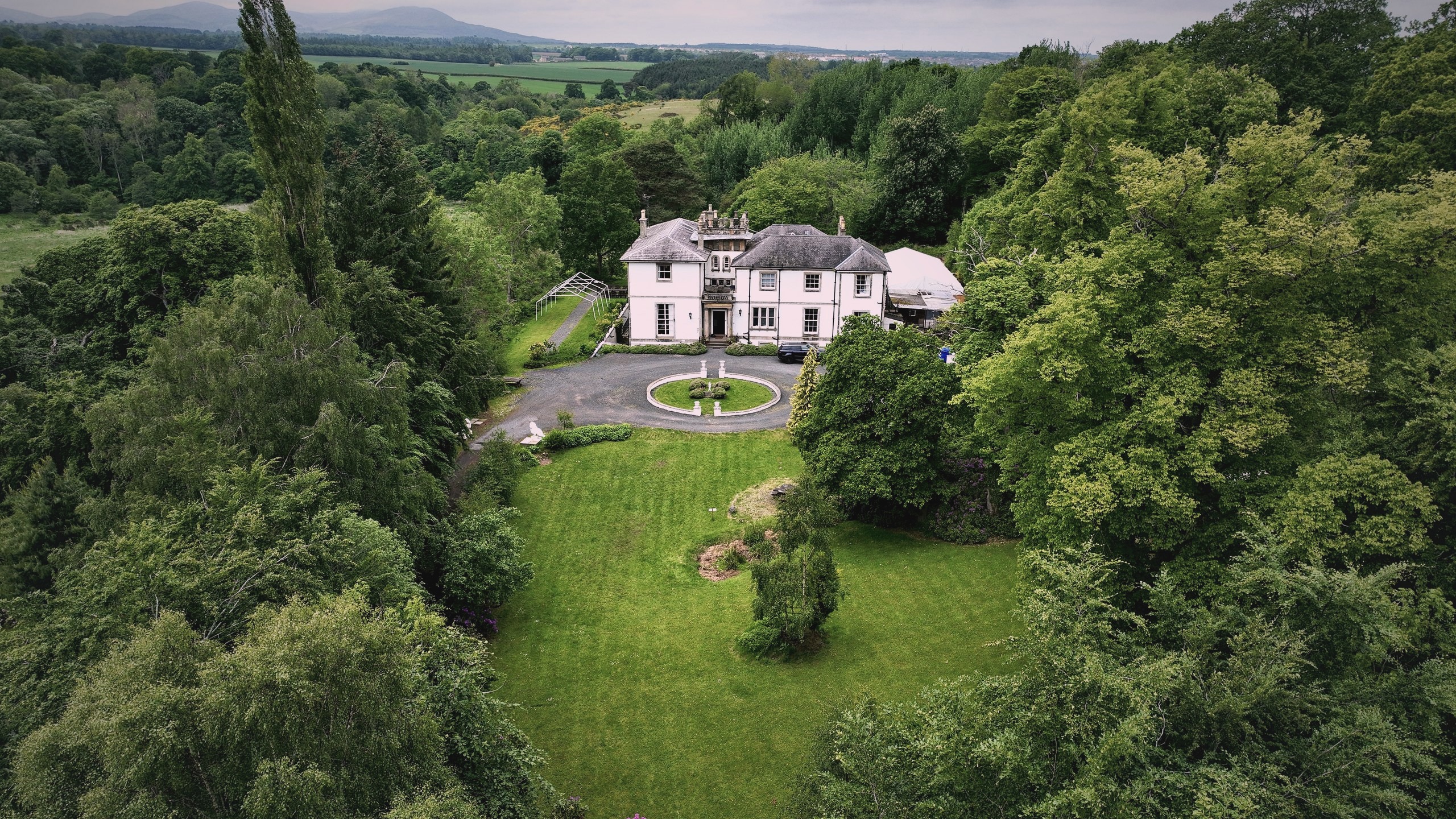 Aerial View of Kirkhill Mansion